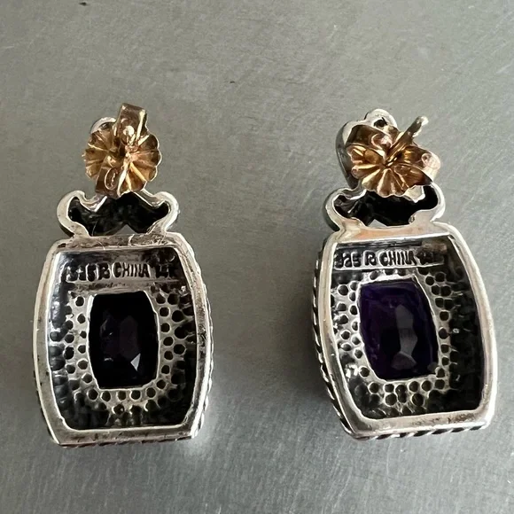 Sterling/14k earrings
